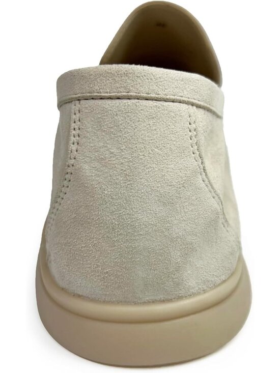 Men\'s White Loafers Shoes Genuine Sheepskin Suede Solid Minimalist Slip On main image 4